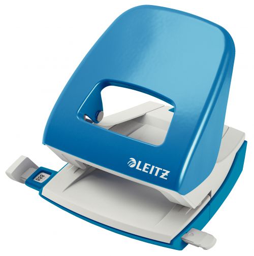 Leitz Nexxt Metal 2 Hole Punch Light Blue 30 Sheets 50080030 Fusion Office