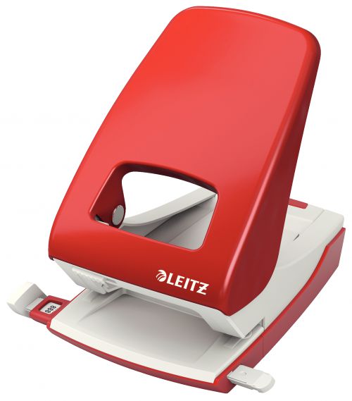 Leitz Nexxt Strong 2 Hole Punch Red 40 Sheets 51380025 Fusion Office