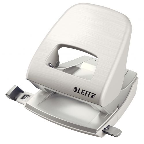 Leitz Nexxt Style Metal 2 Hole Punch Arctic White 30 Sheets 50060004 Fusion Office