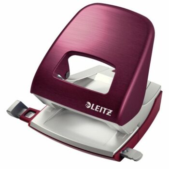 Leitz Nexxt Style Metal 2 Hole Punch Garnet Red 30 Sheets 50060028 Fusion Office