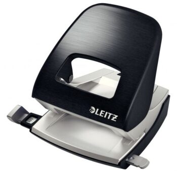 Leitz Nexxt Style Metal 2 Hole Punch Satin Black 30 Sheets 50060094 Fusion Office