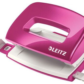 Leitz Nexxt Wow Mini 2 Hole Punch Metallic Pink 10 Sheets 50601023 Fusion Office