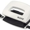Leitz Nexxt Wow Mini 2 Hole Punch Pearl White 10 Sheets 50601001 Fusion Office