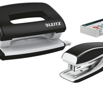 Leitz Nexxt Wow Mini Stapler Hole Punch Black 55612095 Fusion Office