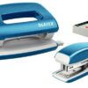Leitz Nexxt Wow Mini Stapler Hole Punch Blue 55612036 Fusion Office