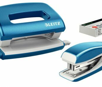 Leitz Nexxt Wow Mini Stapler Hole Punch Blue 55612036 Fusion Office