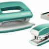 Leitz Nexxt Wow Mini Stapler Hole Punch Ice Blue 55612051 Fusion Office