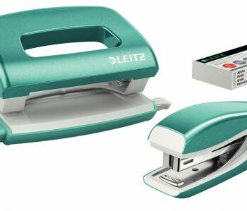 Leitz Nexxt Wow Mini Stapler Hole Punch Ice Blue 55612051 Fusion Office
