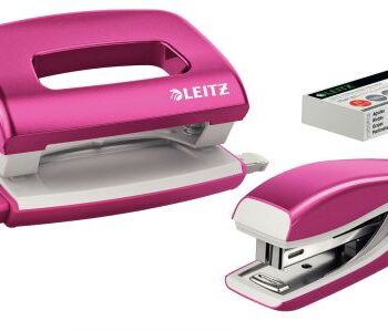 Leitz Nexxt Wow Mini Stapler Hole Punch Pink 55612023 Fusion Office
