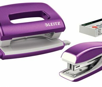 Leitz Nexxt Wow Mini Stapler Hole Punch Purple 55612062 Fusion Office