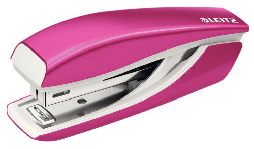 Leitz Nexxt Wow Mini Stapler Pink Metallic 10 Sheets 55281023 Fusion Office