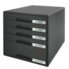 Leitz Plus 5 Drawers Cabinet Black 52110095 Fusion Office