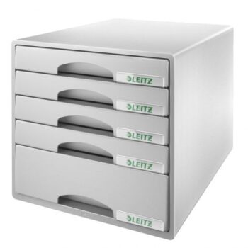 Leitz Plus 5 Drawers Cabinet Grey 52110085 Fusion Office
