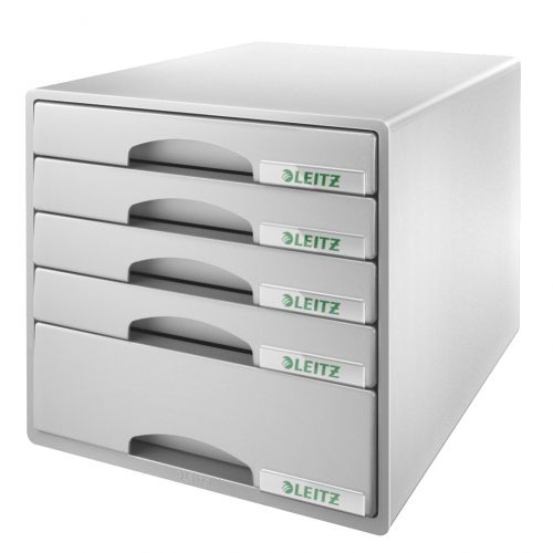 Leitz Plus 5 Drawers Cabinet Grey 52110085 Fusion Office