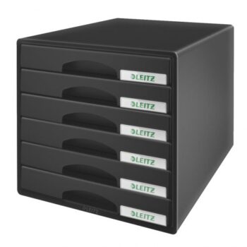 Leitz Plus 6 Drawers Cabinet Black 52120095 Fusion Office