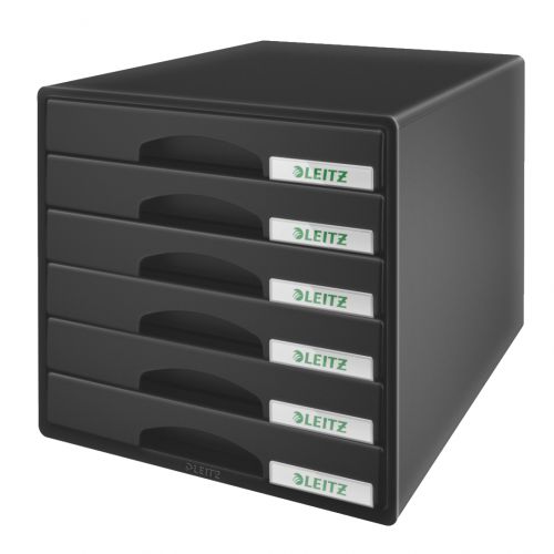 Leitz Plus 6 Drawers Cabinet Black 52120095 Fusion Office