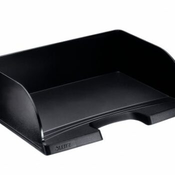 Leitz Plus Jumbo Landscape Letter Trays Black 52190095 Pack 4 Fusion Office