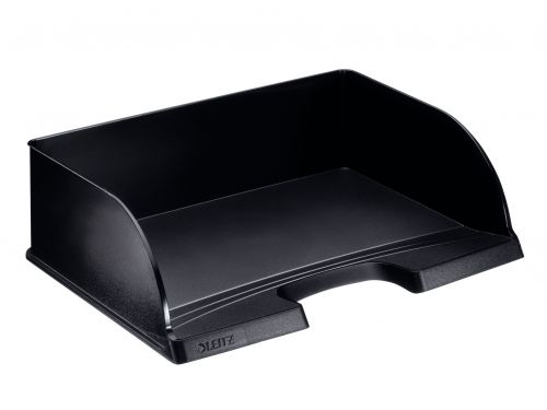 Leitz Plus Jumbo Landscape Letter Trays Black 52190095 Pack 4 Fusion Office