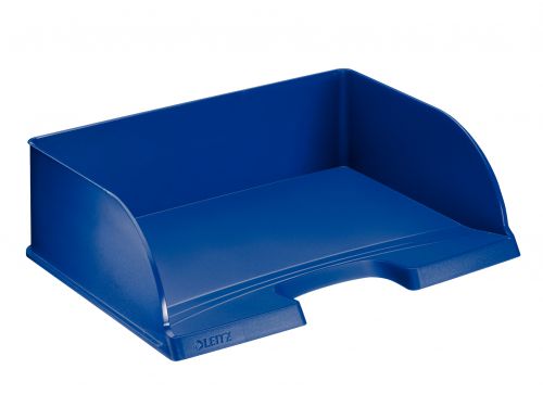 Leitz Plus Jumbo Landscape Letter Trays Blue 52190035 Pack 4 Fusion Office