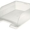 Leitz Plus Jumbo Letter Trays Clear 52330003 Pack 4 Fusion Office