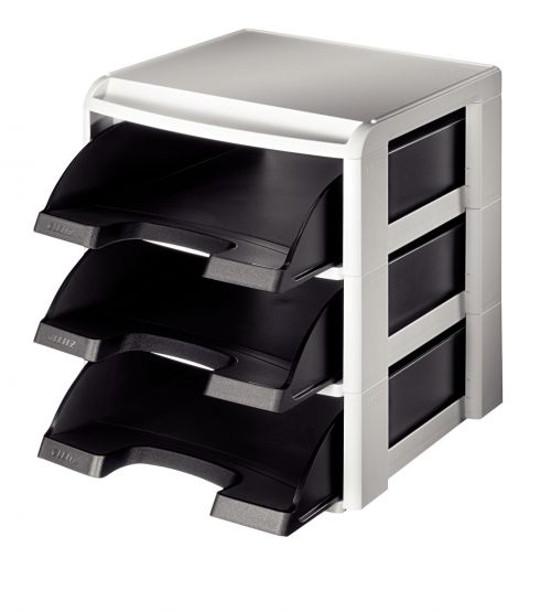 Leitz Plus Letter Tray Rack Black 53270095 Fusion Office