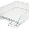 Leitz Plus Letter Tray Transparent Glass Clear 52260002 Pack 5 Fusion Office