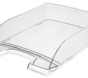 Leitz Plus Letter Tray Transparent Glass Clear 52260002 Pack 5 Fusion Office