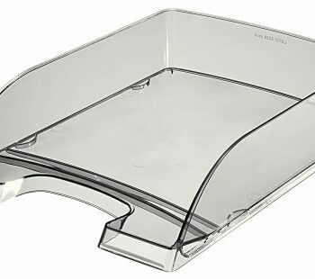 Leitz Plus Letter Tray Transparent Smoked Grey 52260092 Pack 5 Fusion Office