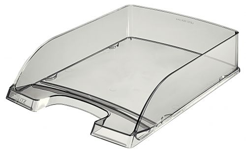 Leitz Plus Letter Tray Transparent Smoked Grey 52260092 Pack 5 Fusion Office