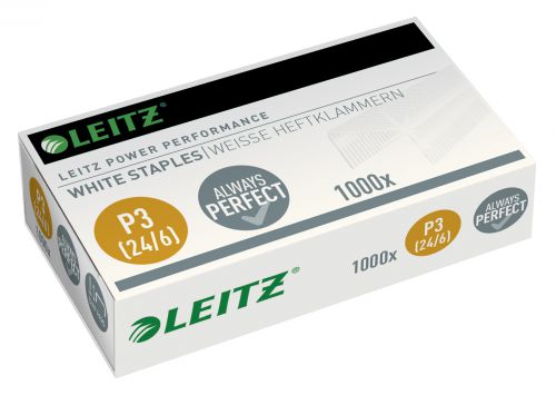Leitz Power Performance P3 White Staples 24 6 Box 1000 55540000 Pack 10 Fusion Office