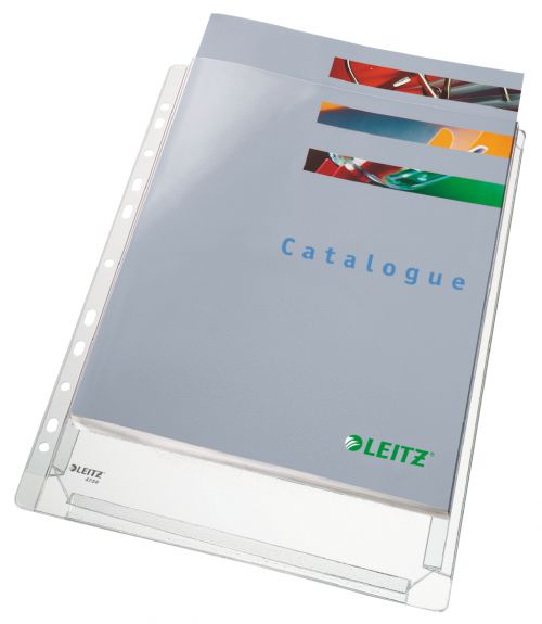 Leitz Premium Embossed Expanding Punched Pockets A4 47563003 Pack 5 X 10 Fusion Office