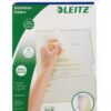 Leitz Premium Polypropylene A4 Folders Glass Clear 41006099 Pack 5 Fusion Office