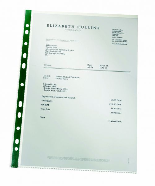Leitz Premium Punched Pockets A4 Glass Clear 80mic 47710002 Pack 100 X 5 Fusion Office