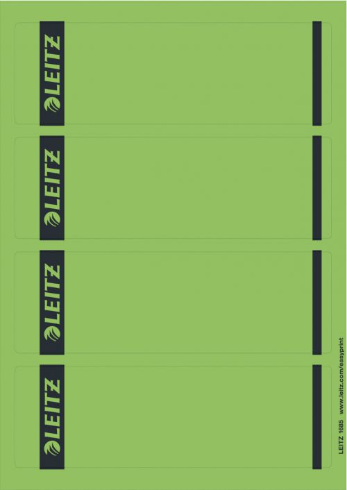 Leitz Printable Wide Green Spine Labels For Lever Arch Files 16852055 Fusion Office