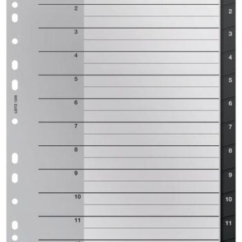 Leitz Recycle A4 Index Extra Wide 1 12 Polyprop 12090000 Pack 10 Fusion Office