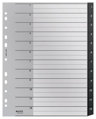 Leitz Recycle A4 Index Extra Wide 1 12 Polyprop 12090000 Pack 10 Fusion Office