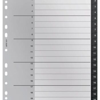 Leitz Recycle A4 Index Extra Wide 1 20 Polyprop 12110000 Pack 10 Fusion Office
