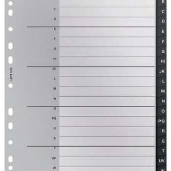 Leitz Recycle A4 Index Extra Wide A Z Polyprop 12190000 Pack 20 Fusion Office