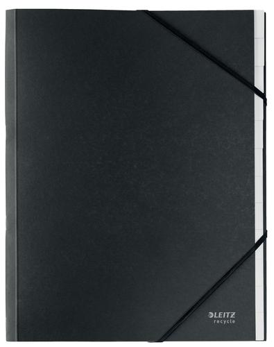 Leitz Recycle Card Divider Book 12tabs Black 39150095 Fusion Office