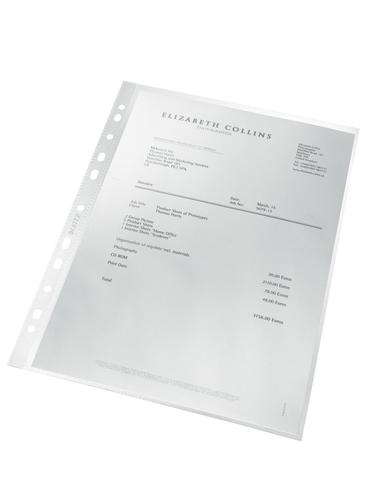 Leitz Recycle Punched A4 Pockets Clear 47913003 Pack 25 Fusion Office