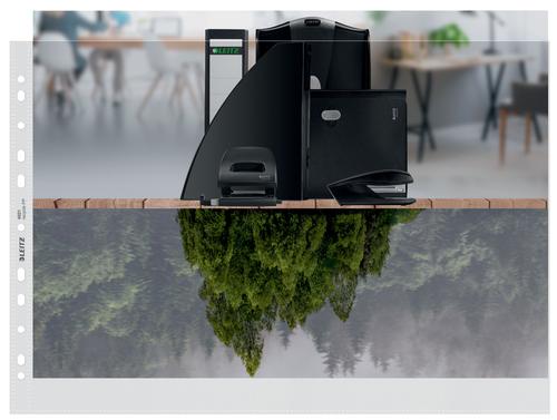 Leitz Recycle Punched Pockets A3 Clear 40190003 Pack 25 Fusion Office