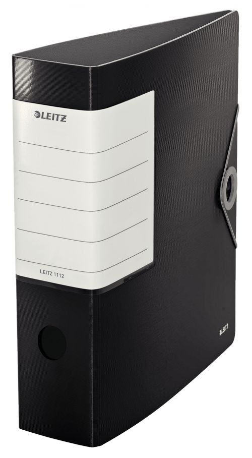 Leitz Solid Lever Arch Files A4 Black 11120095 Pack 5 Fusion Office