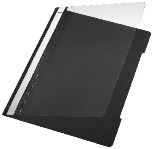 Leitz Standard Plastic Files A4 Black 41910095 Pack 25 Fusion Office