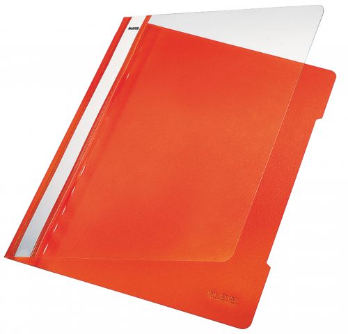 Leitz Standard Plastic Files A4 Orange 41910045 Pack 25 Fusion Office