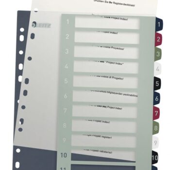Leitz Style A4 Index Extra Wide 1 12 Printable 12380000 Pack 10 Fusion Office