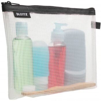 Leitz Water Resistant Travel Pouches Cosmetic Black 40140095 Pack 10 Fusion Office