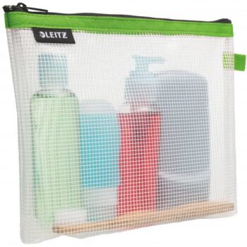 Leitz Water Resistant Travel Pouches Cosmetic Green 40140054 Pack 10 Fusion Office