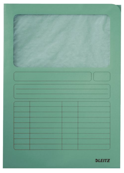 Leitz Window Folders A4 Light Green 39500050 Pack 100 Fusion Office