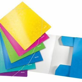 Leitz Wow 3 Flap Card Folders Assorted 39821099 Pack 6 Fusion Office