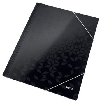 Leitz Wow 3 Flap Card Folders Black 39820095 Pack 10 Fusion Office
